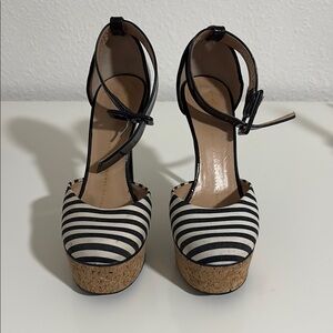 Giuseppe Zanotti Striped Platform Wedge Pumps